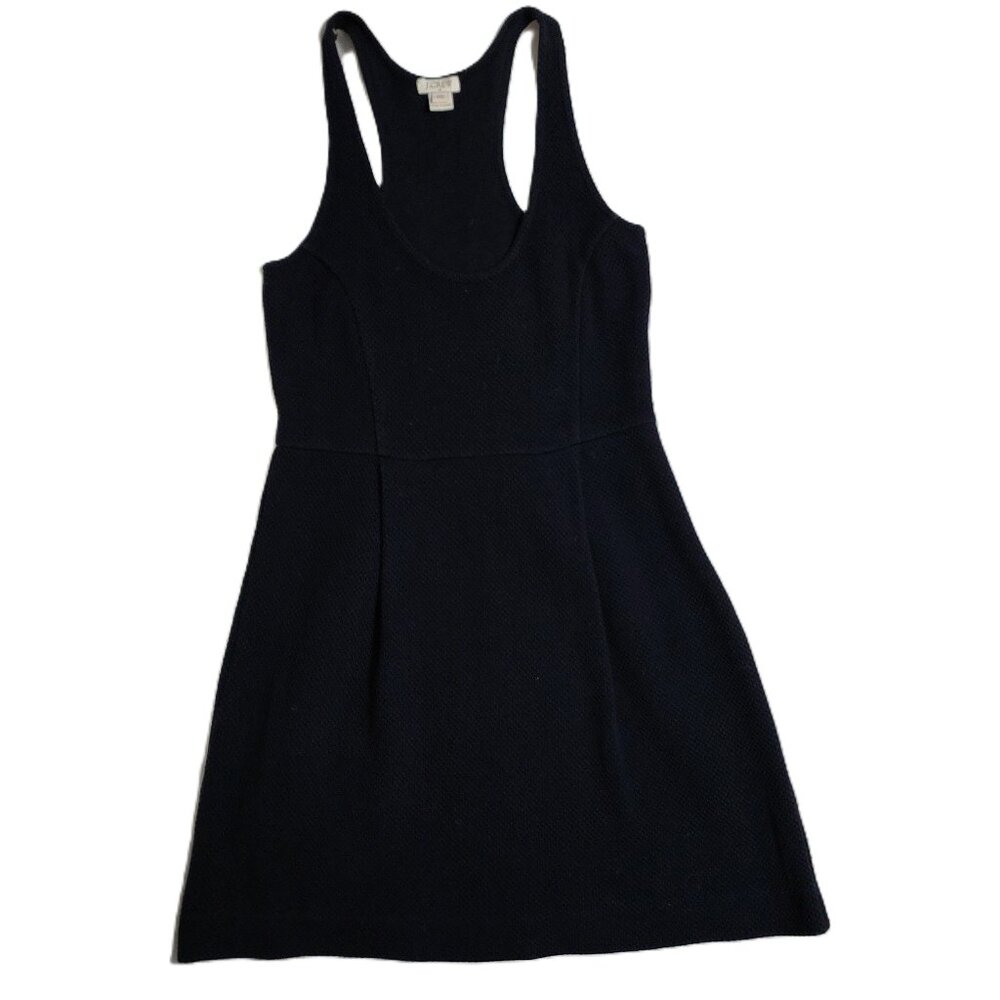 J Crew Womens Active Cotton Razorback Black V-Neck Dress Size 00
